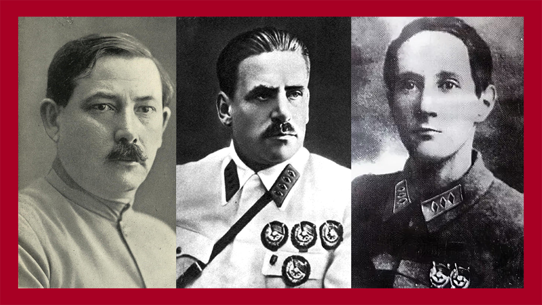 Михаил Маркович Бородин – агент Коминтерна, С 1923 по 1927 политический советник ЦИК Гоминьдана, Василий Константинович Блюхер – маршал Советского Союза, с осени 1924 года главный военный советник Сунь Ятсена, Павел Андреевич Павлов – советский военачальник, главный военный советник Сунь Ятсена в 1924